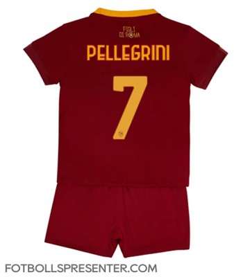 AS Roma Lorenzo Pellegrini #7 Hemmatröja Barn 2022-23 Kortärmad (+ korta byxor)